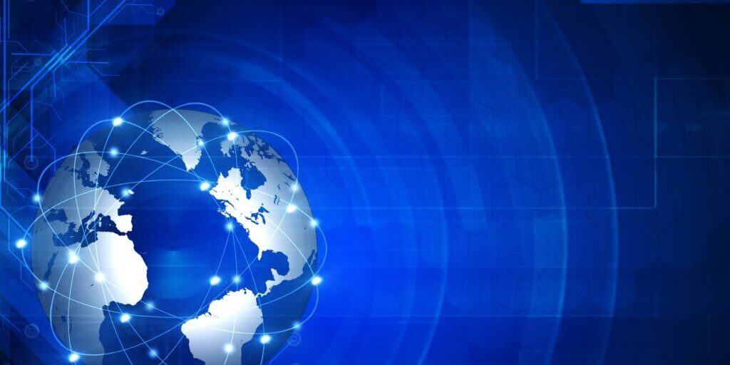 Stratix Systems blue world background Blog Post