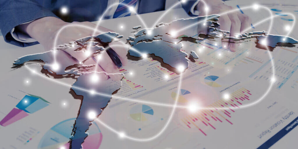 businessman working with performance report, business globalization concept