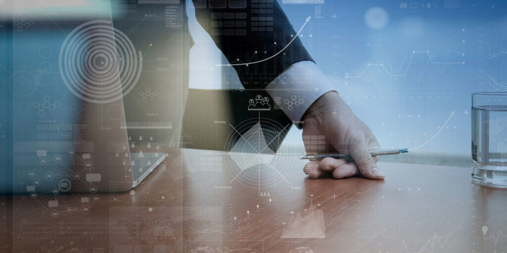 45558212 - businessman hand working with modern technology and digital layer effect as business strategy concept