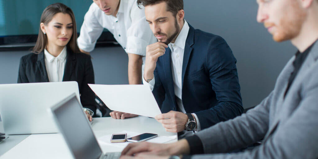 Young people working in the office