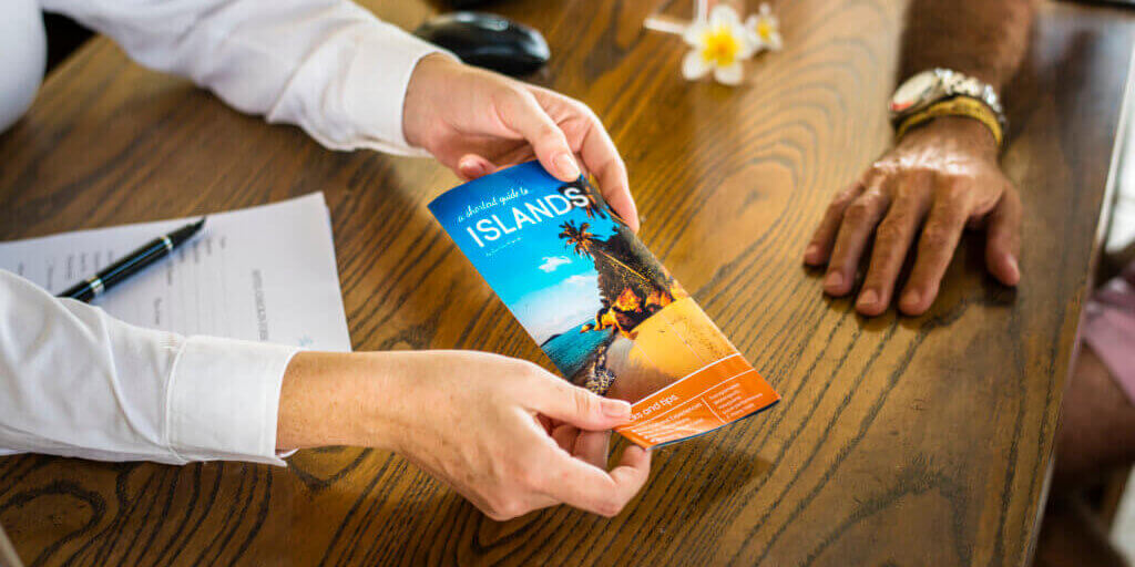 Guest booking a tour at a hotel