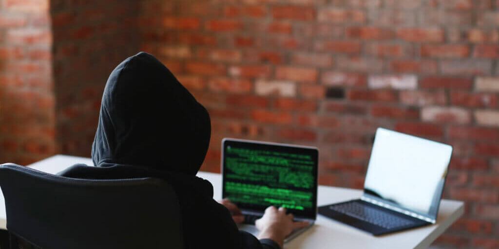 Hacker in front of his computer